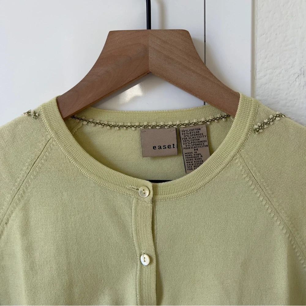 Easel Cardigan & Tank Top Set in Yellow